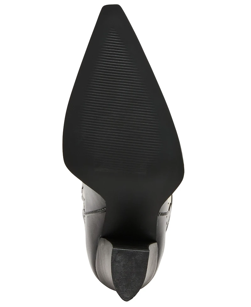 Steve Madden Women's Kaz Knee-High High-Heel Western Cowboy Boots