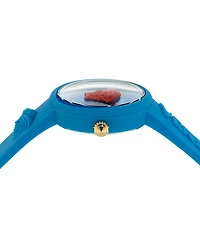 Versace Kids Medusa Pop Blue Silicone Strap Watch, 32mm