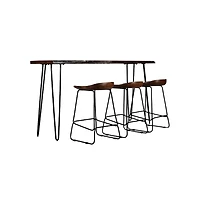 Jofran Nature's Edge Solid Acacia Four Piece 72" Counter Height Dining Set