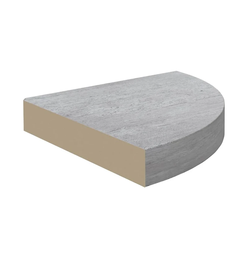 vidaXL Wall Corner Shelves 2 pcs Concrete Gray 9.8"x9.8"x1.4" Mdf
