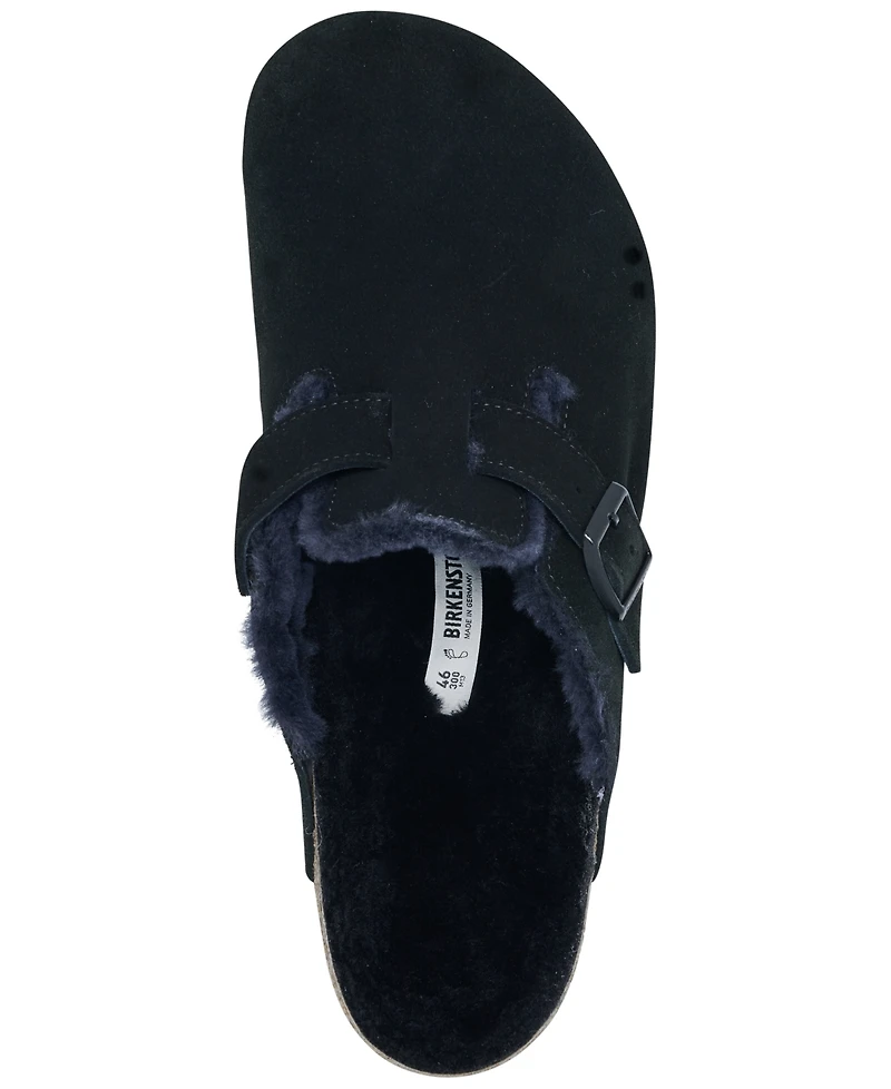 Birkenstock Men's Boston Shearling Suede Leather Clogs from Finish Line