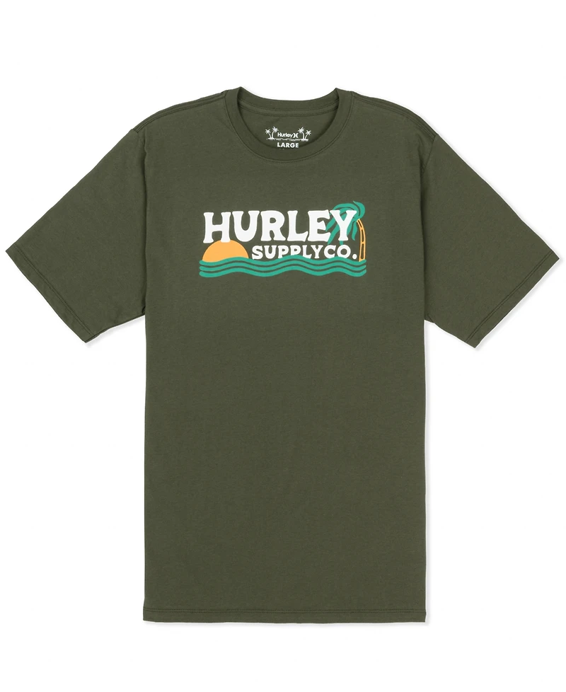 Hurley Men's Wet Sand Short-Sleeve Crewneck T-Shirt