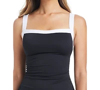 Bleu by Rod Beattie Women's Square Neck Midi Dress