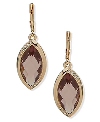 Anne Klein Plastic Glass Stone Drop Earrings