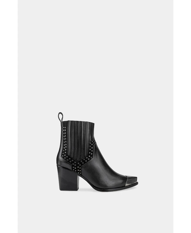 Dante Women's Exclusive Leather Ankle Boots Firehouse With Metal Tip