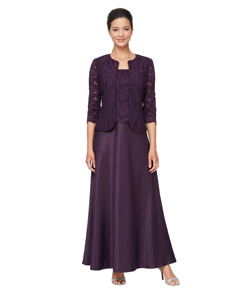 Alex Evenings Petite Lace Dress and Jacket