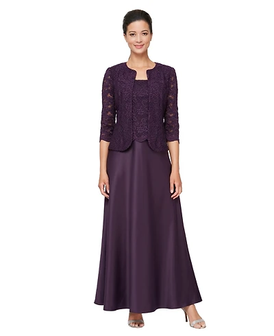Alex Evenings Petite Lace Dress and Jacket