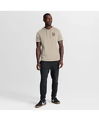 Fanatics Men's Tan Vegas Golden Knights Authentic Pro Road Short Sleeve Hoodie