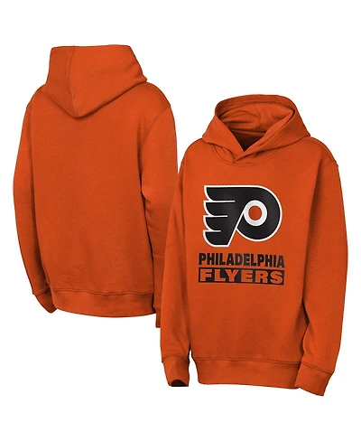 Outerstuff Big Boys and Girls Classic Orange Philadelphia Flyers Back to Basics Hoodie