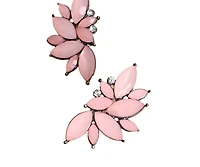 Sohi Women's Pink Embellished Cluster Stud Earrings