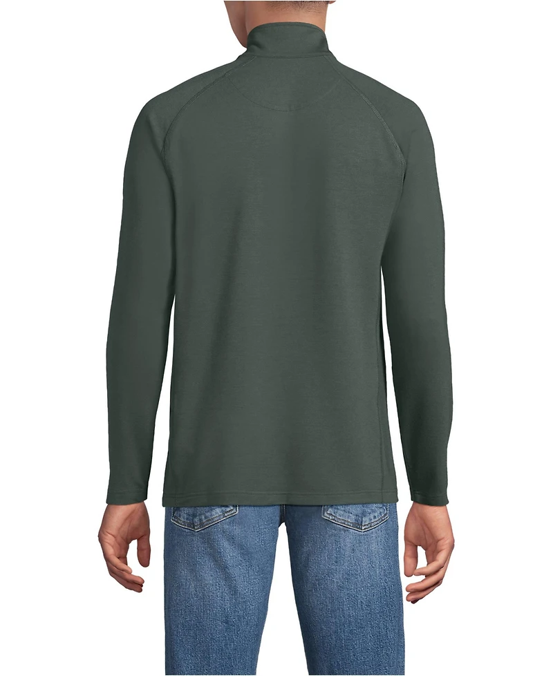 Lands' End Big & Tall Long Sleeve Flex Performance Quarter Zip