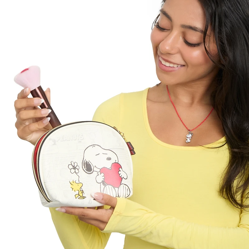 Peanuts Snoopy Cosmetic Bag Set, Zip Pouch, Comic Print