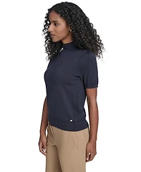 Tommy Hilfiger Women's Short-Sleeve Mock Neck Sweater