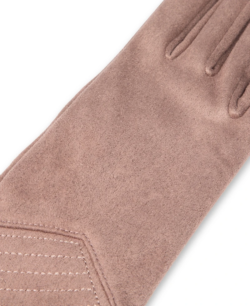 Isotoner Women's Water Repellent Stretch Microsuede Gloves with Quilted Chevron Wrist