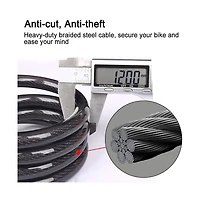 Batfox Bike Lock, 5.6 Ft Bicycle Cable, High Security 5 Digit Resettable Combination Coiling Ultra-Strong Anti Theft Cable with Bracket