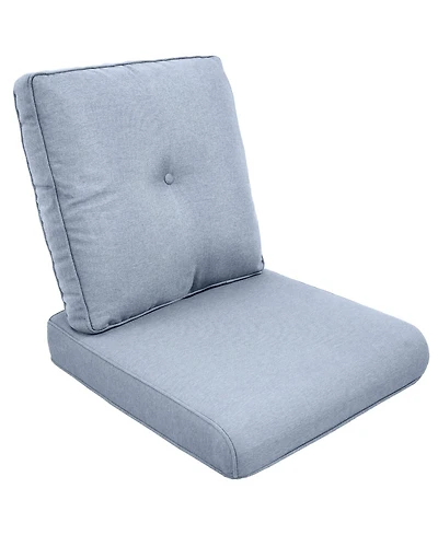 Gymojoy ArcLine 22 in. x 24 2-Piece CushionGuard Outdoor Lounge Chair Deep Seat Replacement Cushion Set