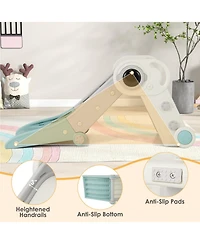 Skonyon 2-in-1 Toddler Slide with Astronaut Design, Foldable Indoor Climber