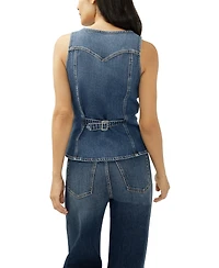 Silver Jeans Co. Women's Long Denim Vest