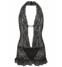 Lascana Women's Plunge Halter Lace Teddy