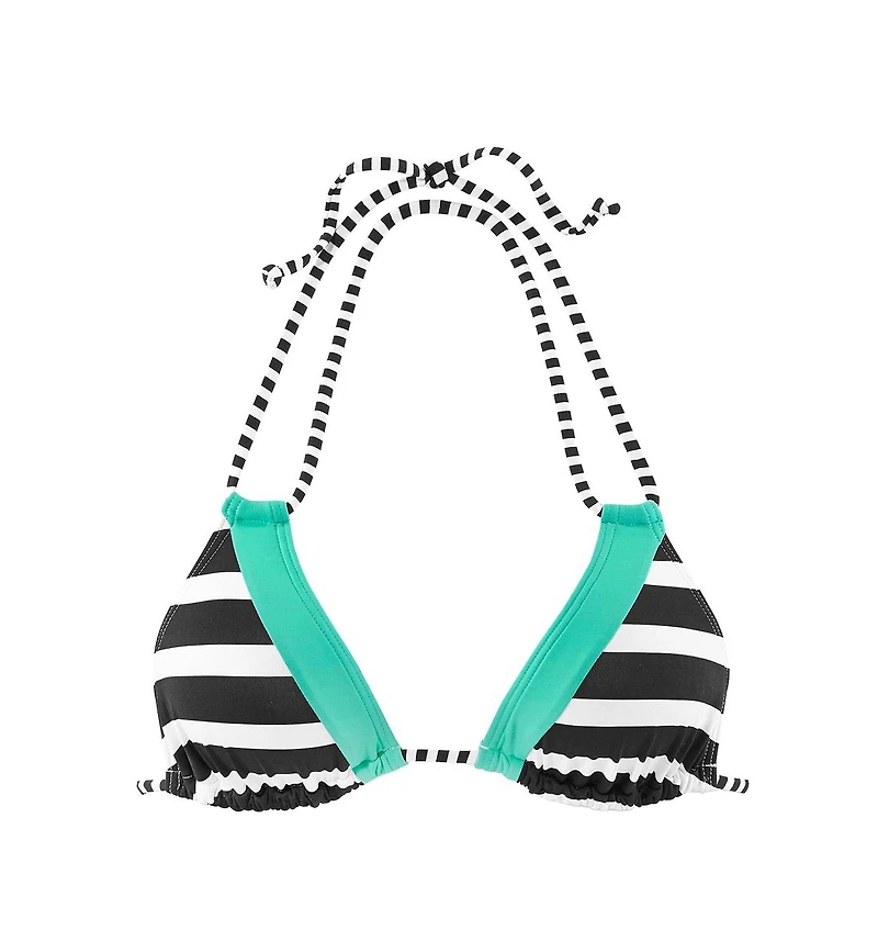 Lascana Women's Striped Triangle Bikini Swimsuit Top Bra Sizing