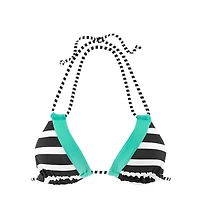 Lascana Women's Striped Triangle Bikini Swimsuit Top Bra Sizing
