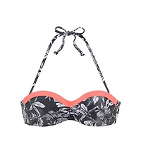 Lascana Women's Printed Bandeau Bikini Swimsuit Top Bra Sizing