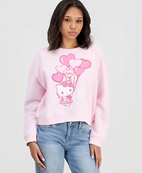 Grayson Threads, The Label Juniors' Hello Kitty Balloon Valentine's Day Fleece Sweatshirt