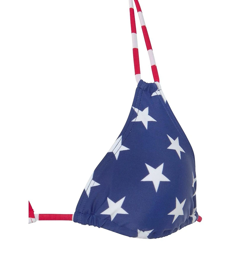 Lascana Women's American Flag Triangle Bikini Swimsuit Top Bra Sizing