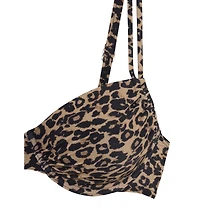 Lascana Women's Leopard Cheetah Print Underwire Bikini Swimsuit Top Bra Sizing
