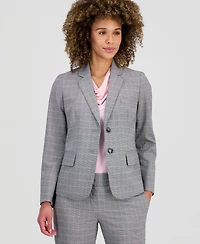 Kasper Women's Plaid Two-Button Blazer