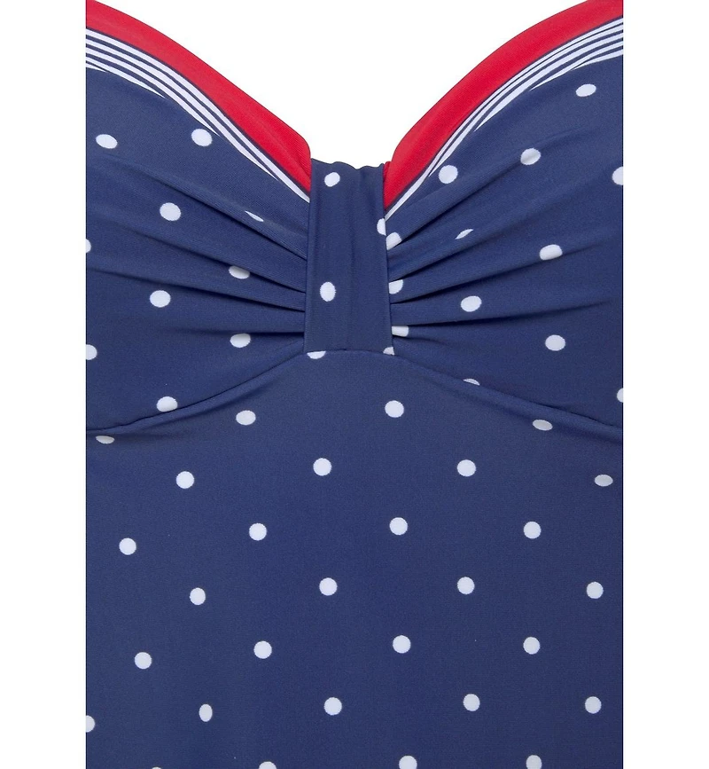 Lascana Women's Striped Polka Dot Tankini Swimsuit Top