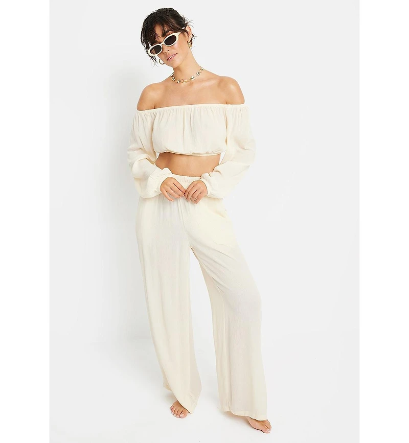 Lscn by Lascana Women's Cropped Off The Shoulder Top