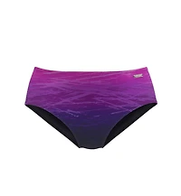 Lascana Women's Printed Mid Rise Bikini Swimsuit Bottom