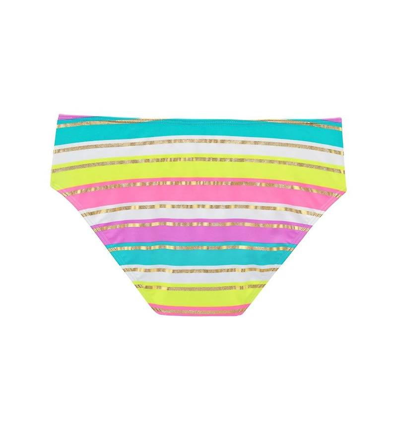 Lascana Women's Striped Mid Rise Bikini Swimsuit Bottom