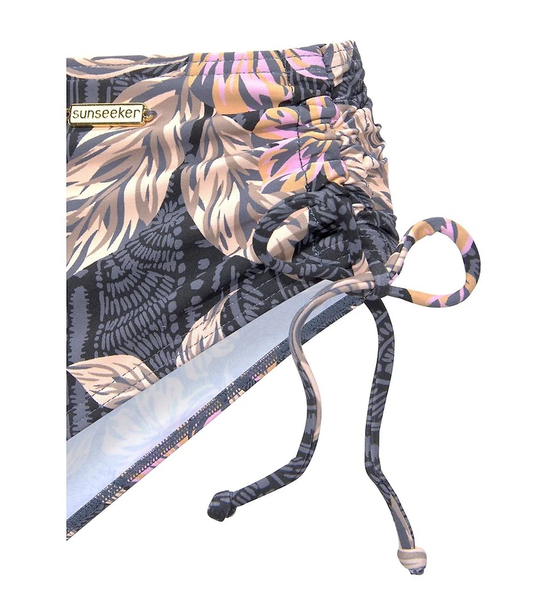 Lascana Women's Mix Print Mid Rise Bikini Swimsuit Bottom