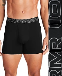 Under Armour Men's 3-Pack Cotton Performance Solid 6" Boxer Briefs