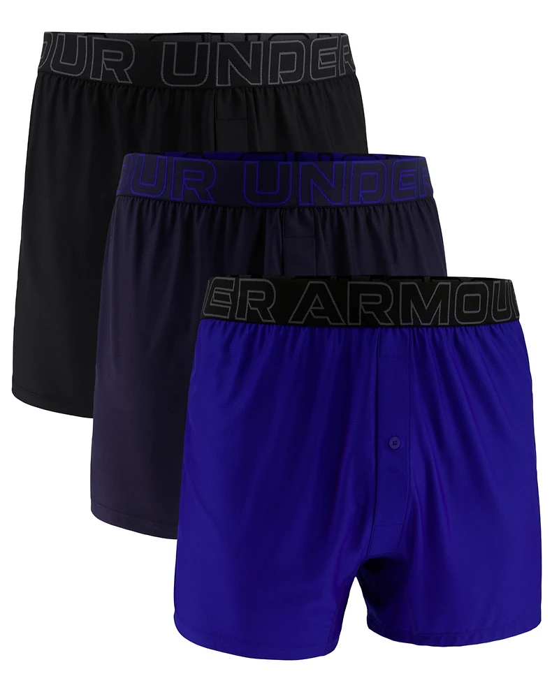 Under Armour Men's 3-Pk. Solid Performance Tech Mesh 6" Boxers