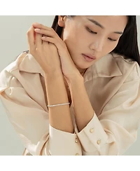 Sterling Silver 18k Gold Plated Cherie Tennis Bracelet, Summer Jewelry