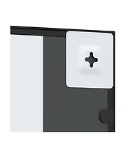 vidaXL Wall Mirror Black 15.7"x19.7" Rectangle Iron