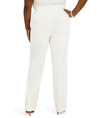 Kasper Women's Pull-On Rivet Faux Extend Tab Trousers
