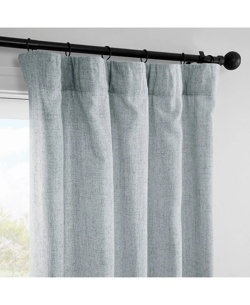 Half Price Drapes FarmTown Faux Linen Sheer Curtain Pair (2 Panels