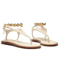 Schutz Women Lys Round Toe Flat Sandals