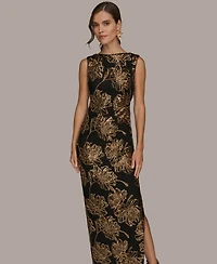 Donna Karan New York Women's Embellished Crewneck Maxi Dress