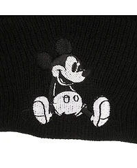 Disney Men's Mickey Mouse Embroidery Acrylic Knit Standard Cuff Beanie