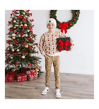Sweet Wink Toddler Boys (2T–5T) Cabin Christmas Sweatshirt
