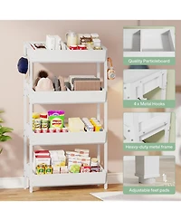 Tribesigns Bookshelf, Industrial 8-Tier Etagere Bookcases, 77-Inch Tall Book Shelf Open Display Shelves, Wood Look Accent Shelving Unit with Metal Fra