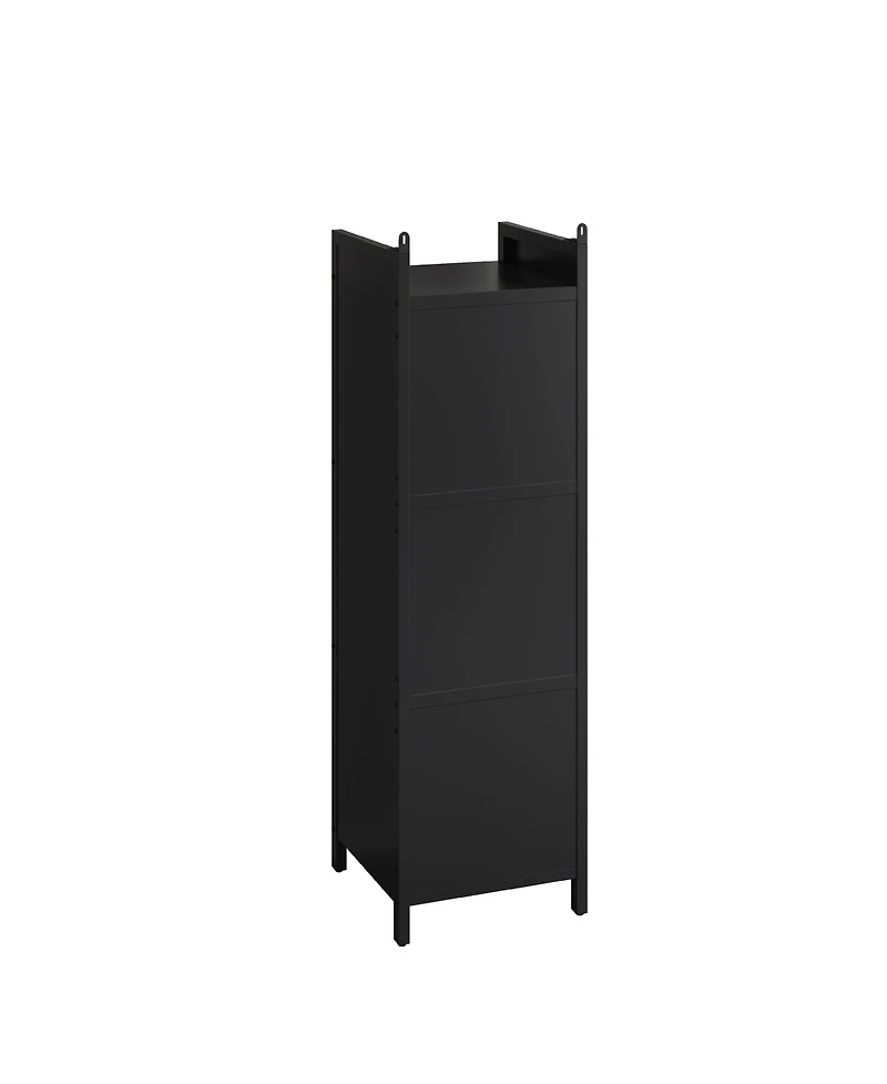 Casainc Modern Three-Tier Glass Door Cabinet with Four-Tier Storage for Living Room, Dining, Entryway, or Bathroom