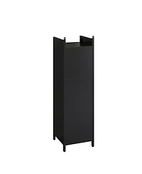 Casainc Modern Three-Tier Glass Door Cabinet with Four-Tier Storage for Living Room, Dining, Entryway, or Bathroom