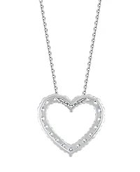 Forever Grown Diamonds Lab Grown Diamond Heart Pendant Necklace (1 ct. t.w.) in Sterling Silver