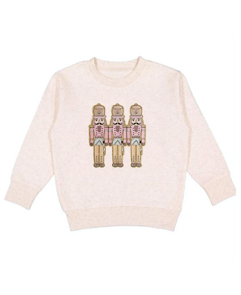 Sweet Wink Toddler Girls Pastel Nutcracker Patch Christmas Sweatshirt